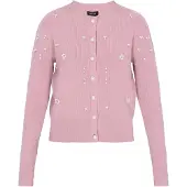 Usha Casaco de malha rosa escurecido