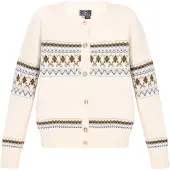 Dreimaster Maritim Casaco de malha azul claro / castanho / offwhite