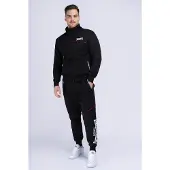 Lonsdale Fato de jogging 'Geddington' vermelho sangue / preto / branco