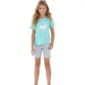 Buffalo Pijama turquesa / acinzentado / branco