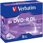 Verbatim Dvd+r Camada Dupla .5gb 8x 8 5 Unidades