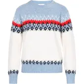 Usha Pullover azul pombo / vermelho / preto / offwhite