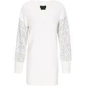 Dreimaster Klassik Vestido de malha prata / offwhite