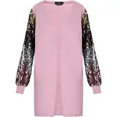 Faina Casaco de malha amarelo / rosa escurecido / preto / prata