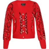 Faina Casaco de malha vermelho