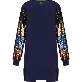 Faina Casaco de malha navy / mistura de cores