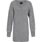 Dreimaster Klassik Vestido de malha cinzento