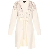 Faina Casaco de malha bronze / offwhite