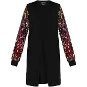 Faina Casaco de malha vermelho / preto / transparente