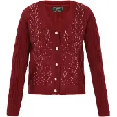 Faina Casaco de malha vermelho