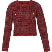 Faina Pullover avermelhado / mosqueado preto