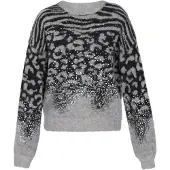 Faina Pullover cinzento / preto / prata