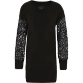 Dreimaster Klassik Vestido de malha preto