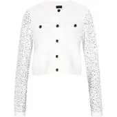 Dreimaster Klassik Casaco de malha prata / offwhite