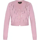 Faina Casaco de malha rosa escurecido / prata
