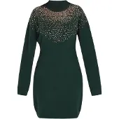 Faina Vestido de malha ouro rosa / verde