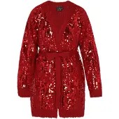 Faina Casaco de malha vermelho