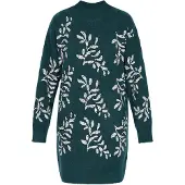 Usha Vestido de malha esmeralda