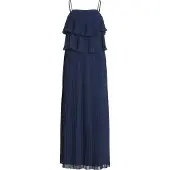 Vila Vestido Sem Mangas Chiffan Pleat