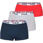 FILA Boxers marinho / cinzento / vermelho sangue / branco