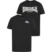 Lonsdale Camisa 'Piddinghoe' preto / branco
