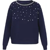 Faina Sweatshirt navy / prata