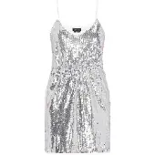 Mymo Vestido de cocktail prata