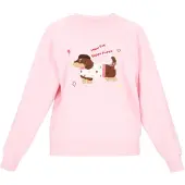 MyMo Pop Sweatshirt 'Pop' castanho / cor-de-rosa / vermelho / branco