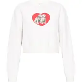 MyMo Pop Sweatshirt 'Pop' cinzento escuro / vermelho / preto / branco