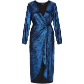 Faina Vestido de festa azul cobalto