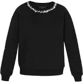 Faina Sweatshirt preto / prata / branco pérola