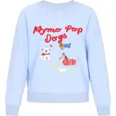 MyMo Pop Sweatshirt 'Pop' azul claro / amarelo / vermelho / branco