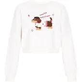 MyMo Pop Sweatshirt 'Pop' castanho / rosa claro / vermelho / branco