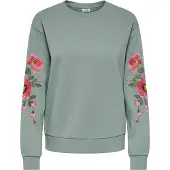 JDY Sweatshirt 'JDYParis' verde / verde pastel / cor-de-rosa / amora