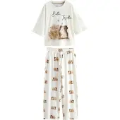 Next Pijama bege / creme / castanho