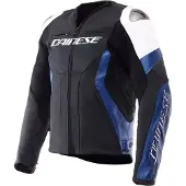 Dainese Racing 5 Casaco de cabedal Branco/Azul/Preto 52