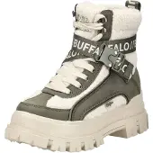 Buffalo Botim com fivela 'Aspha Com1' cáqui / offwhite