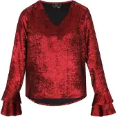 Faina Blusa vermelho rubi