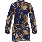 Faina Vestido de cocktail bege claro / navy / caramelo / pueblo