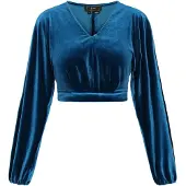Faina Blusa azul cobalto