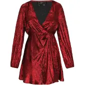 Faina Vestido de cocktail vermelho rubi