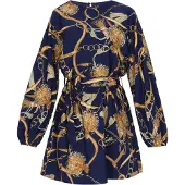Faina Vestido de cocktail navy / pueblo / cappuccino