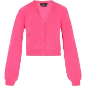 Faina Casaco de malha rosa