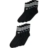 Adidas Meias '3-STRIPES CREW 10 PAIRS' preto / branco