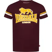 Lonsdale Camisa 'Methley' amarelo / vermelho escuro / branco