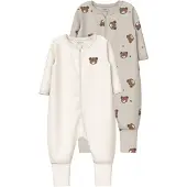 Name it Pijama caramelo / cinzento claro / branco