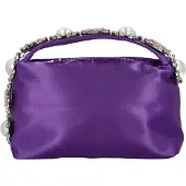 Faina Malas de tiracolo roxo escuro / prata