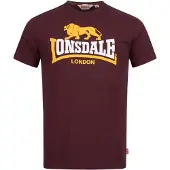 Lonsdale Camisa 'Holmpton' amarelo / bordeaux / branco