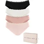 LASCANA Cueca cor-de-rosa / rosé / preto / branco