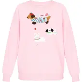 MyMo Pop Sweatshirt 'Pop' castanho / cor-de-rosa / preto / branco